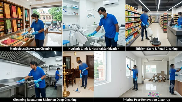 Professional cleaning of showrooms, clinics, stores and restaurants in Chennai
